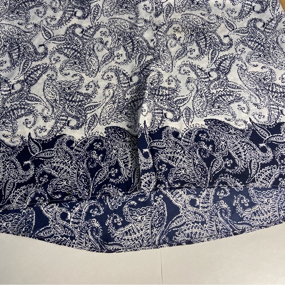 Laundry by Shelli Segal white blue paisley sleeveless blouse S top small M fit - Picture 11 of 16